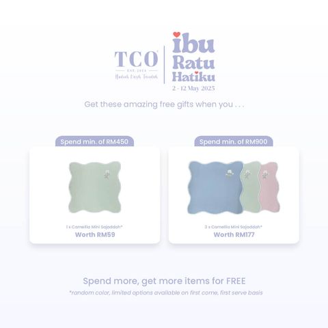 Free TCO gifts with minimum spend
