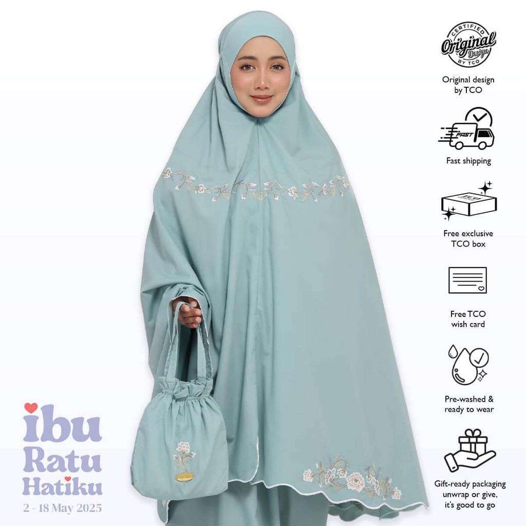 06_Telekung TCO Signature Camellia Frosty Aqua