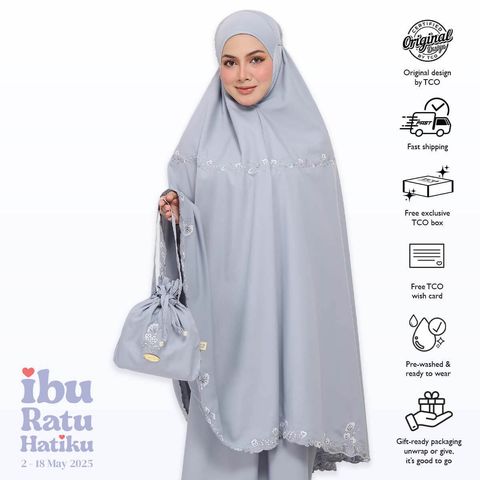 08_Telekung TCO Signature Tulip Grayish Blue