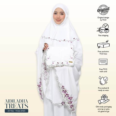 01_Telekung TCO Orked Luxe Off White