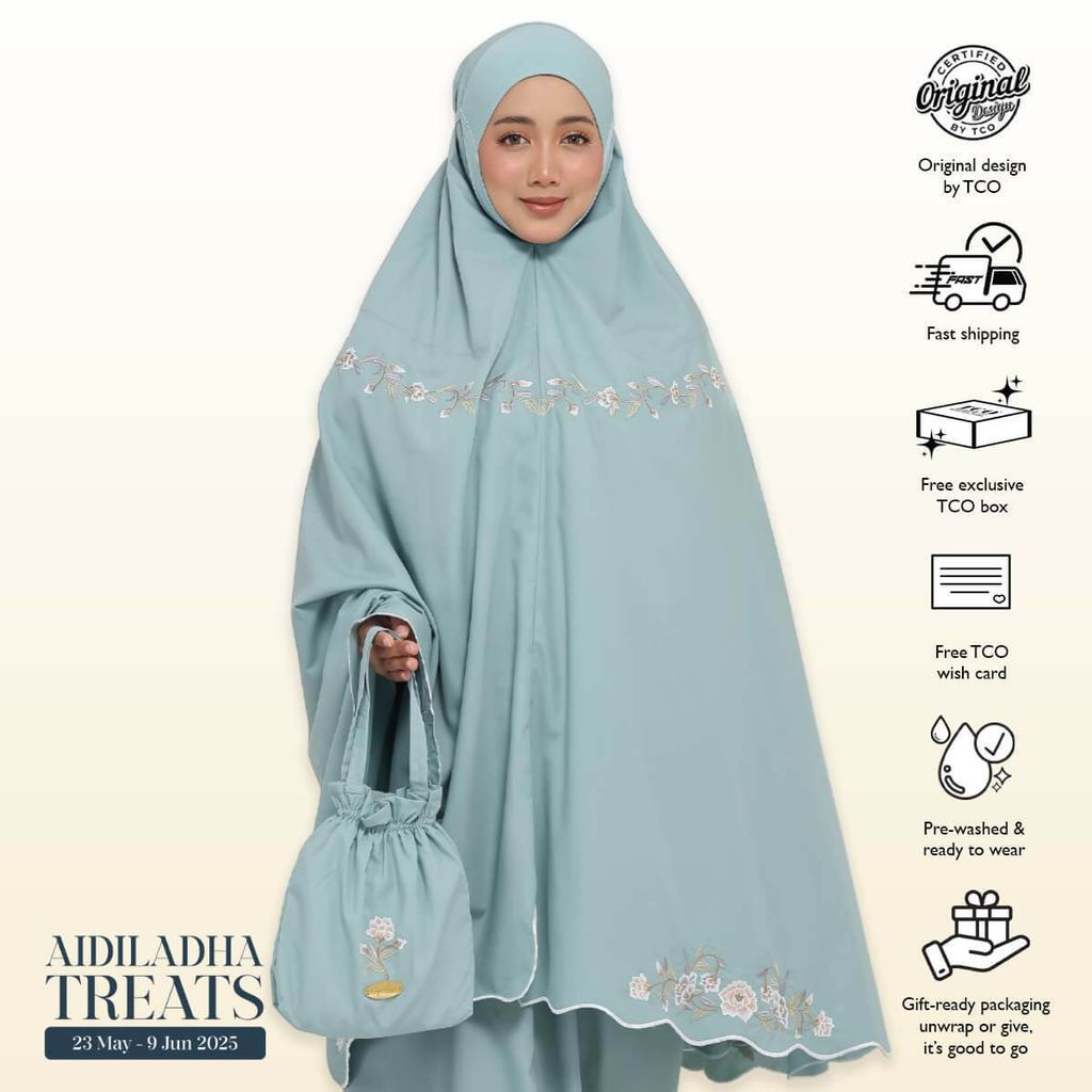 06_Telekung TCO Signature Camellia Frosty Aqua