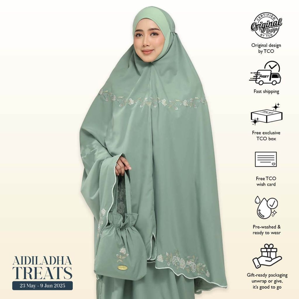 03_Telekung TCO Signature Camellia Moss Sage