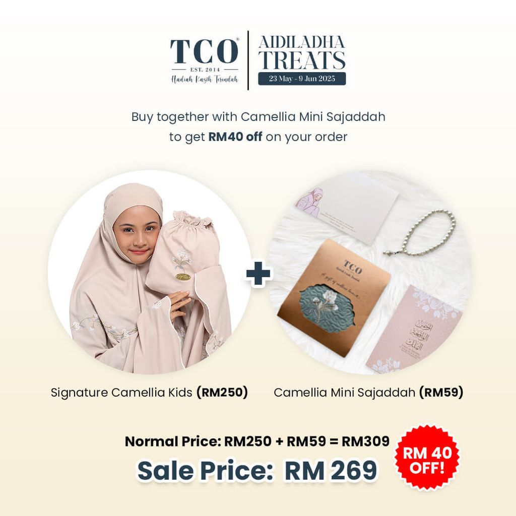 Telekung Signature Camellia Kids by TCO - IG Post