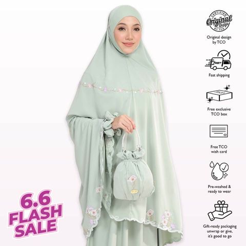 09_Telekung TCO Blossom Luxe Smoke Green