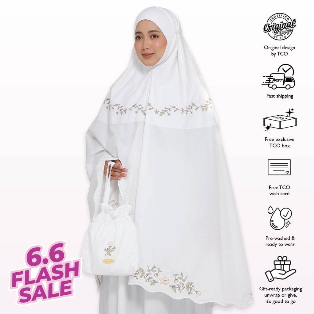 07_Telekung TCO Signature Camellia Pearl White