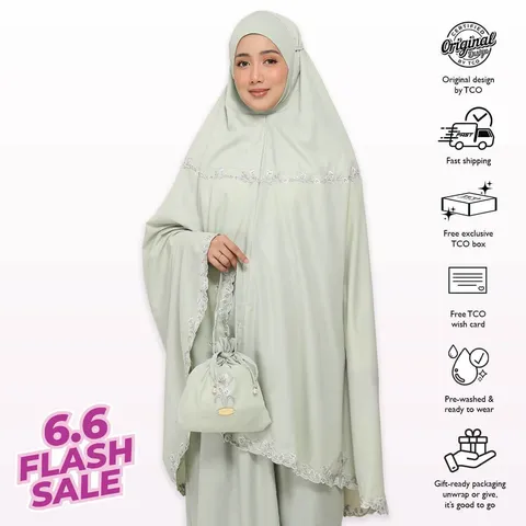 07_Telekung TCO Signature Tulip Pale Olive