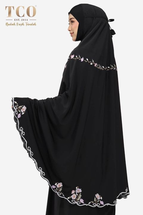 03_Telekung TCO Blossom Luxe Jet Black