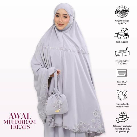 05_Telekung TCO Windy Luxe Gray Lilac
