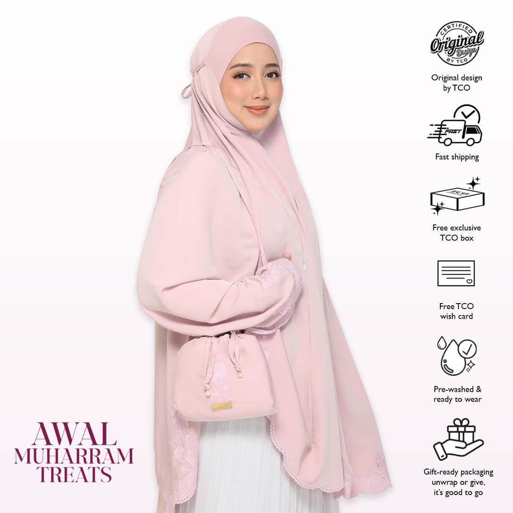 03_Telekung TCO Peony Luxe Dusty Rose