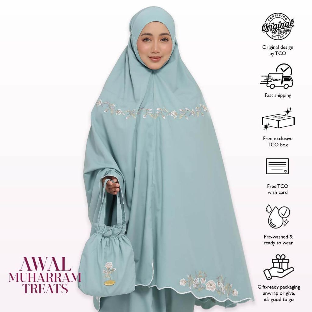 06_Telekung TCO Signature Camellia Frosty Aqua