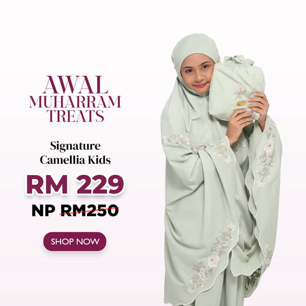 Telekung Signature Camellia Kids by TCO - IG Post