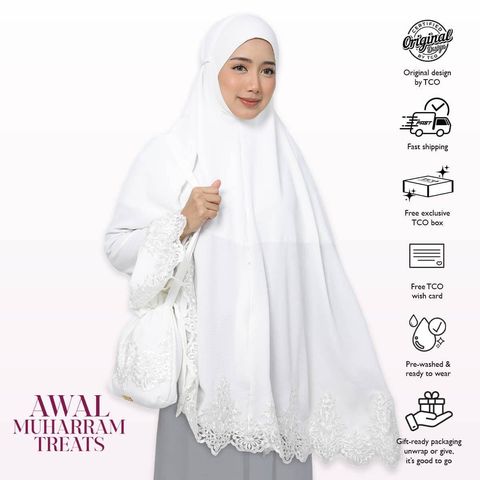 03_Telekung TCO Zeeyara Pure Off White