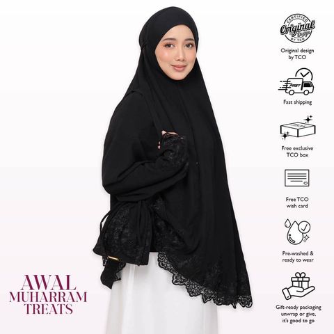 01_Telekung TCO Zeeyara Jet Black