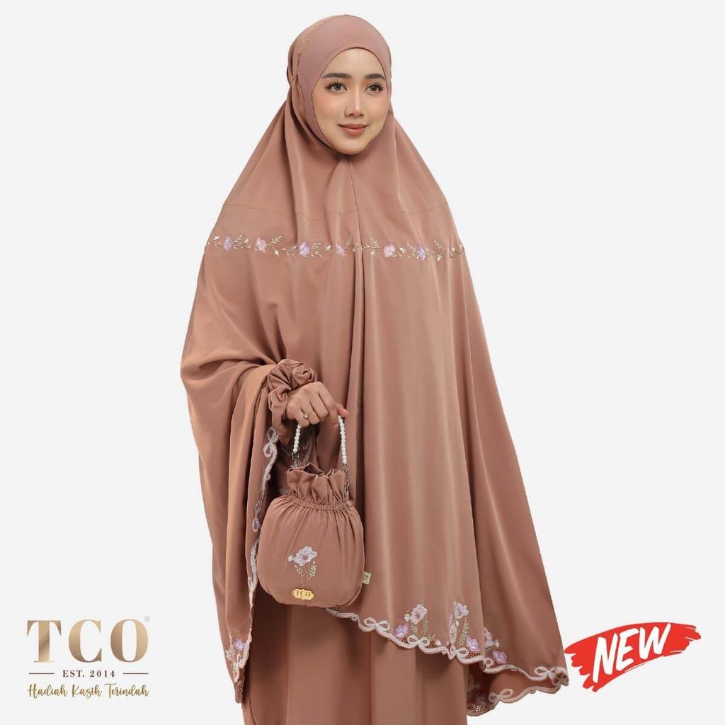 01_Telekung TCO Blossom Luxe Burnt Brick New