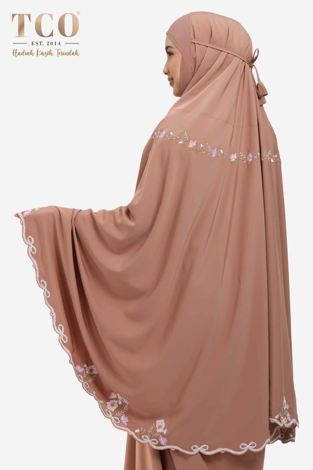 03_Telekung TCO Blossom Luxe Burnt Brick