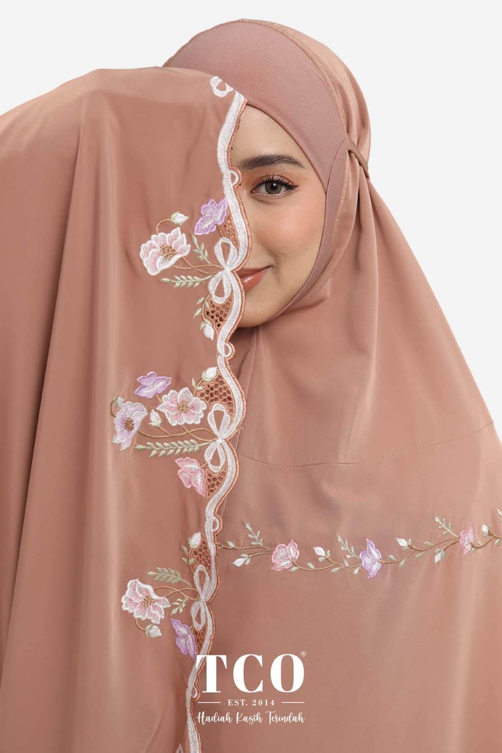 05_Telekung TCO Blossom Luxe Burnt Brick