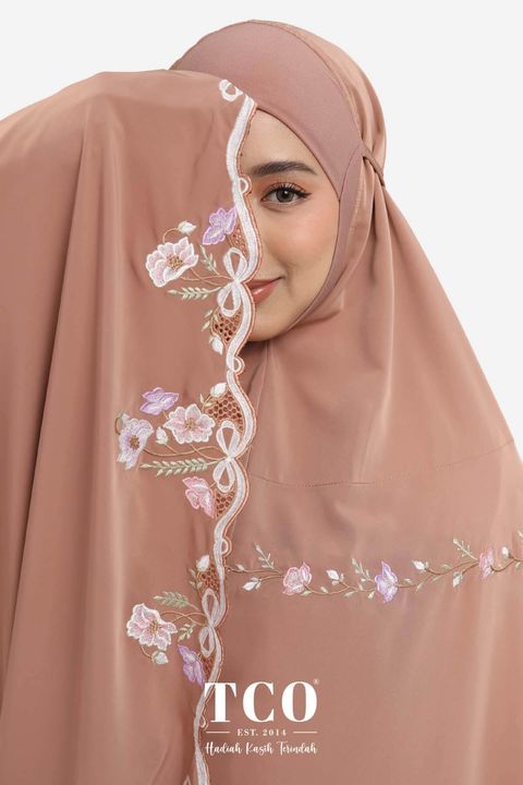 05_Telekung TCO Blossom Luxe Burnt Brick