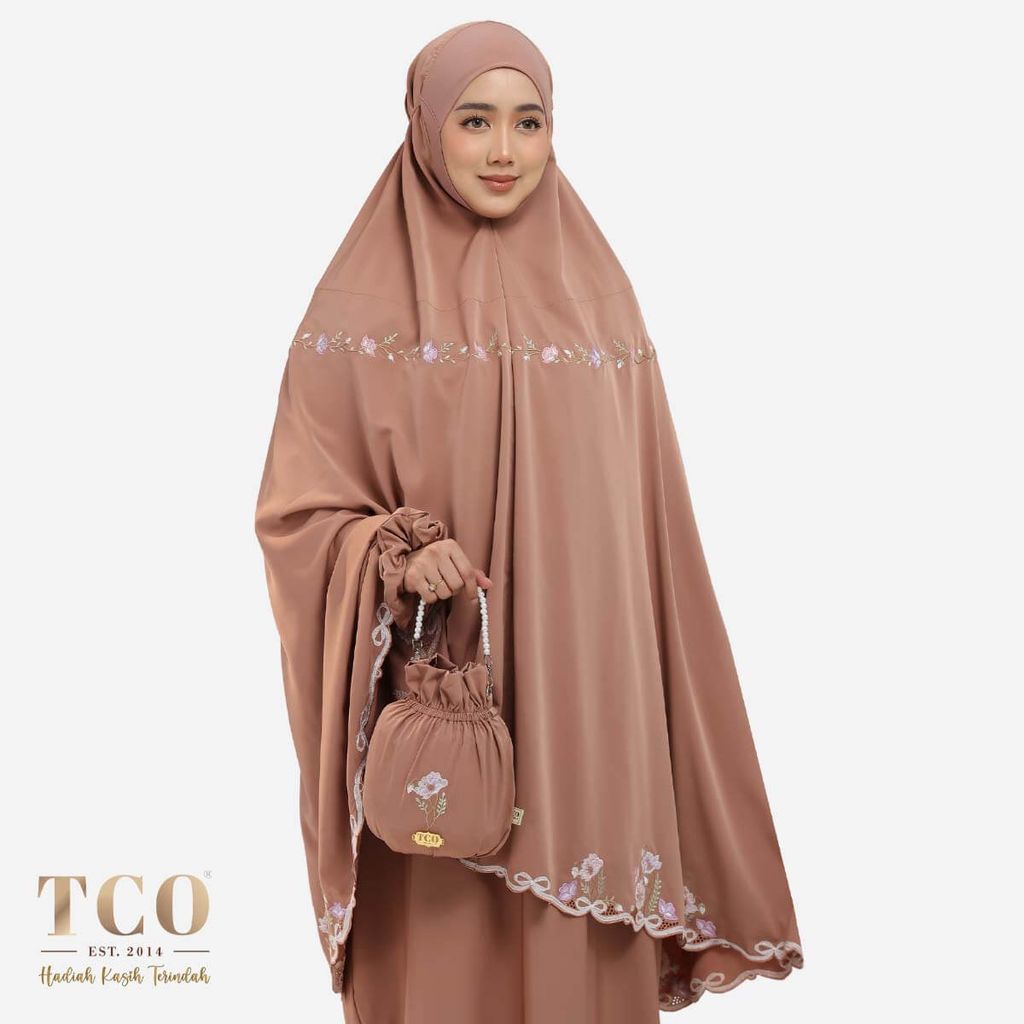 01_Telekung TCO Blossom Luxe Burnt Brick