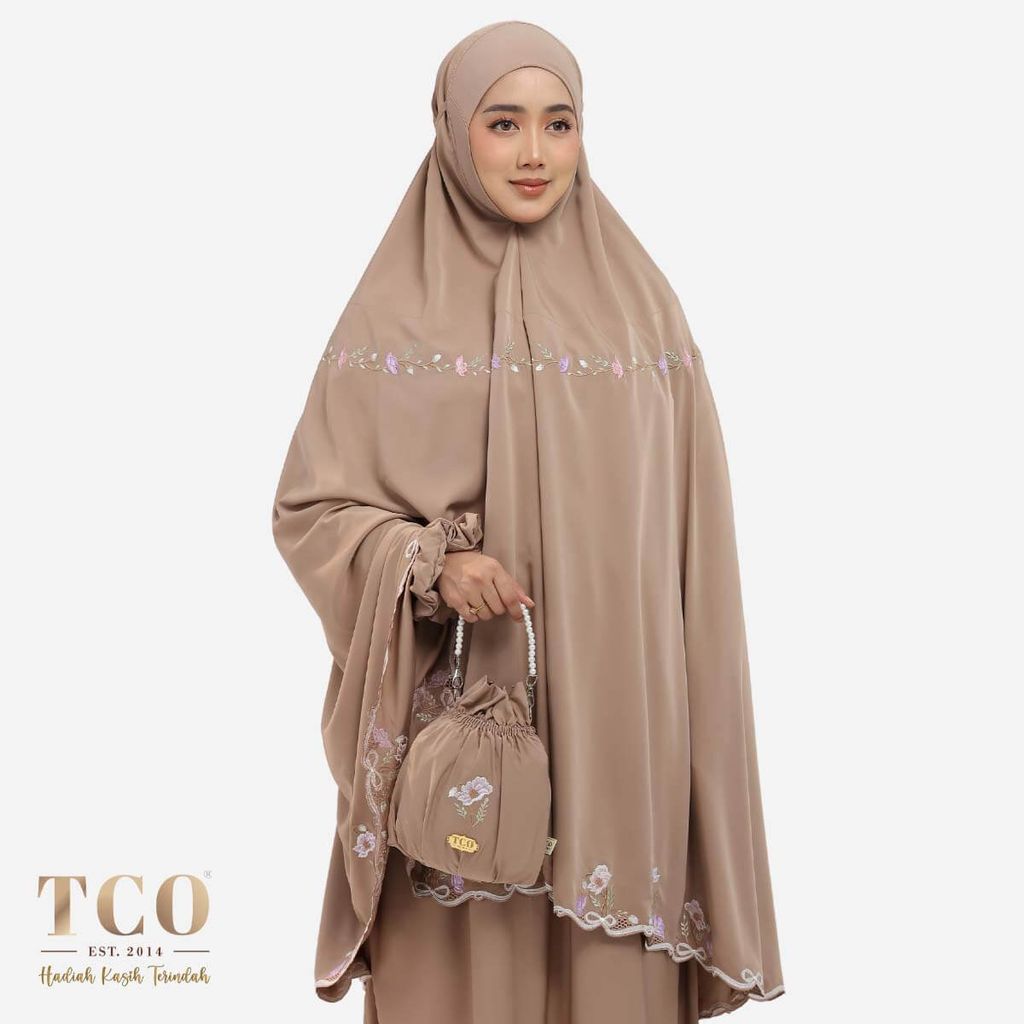 01_Telekung TCO Blossom Luxe Coco Mocha