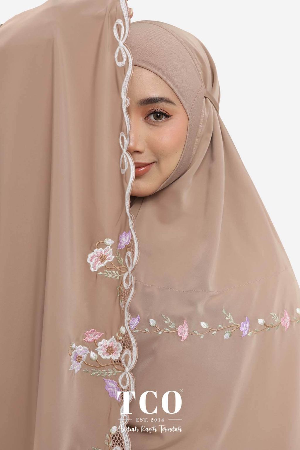 05_Telekung TCO Blossom Luxe Coco Mocha