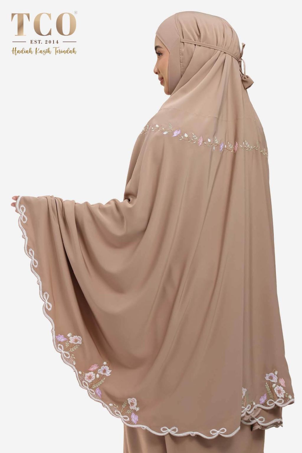 03_Telekung TCO Blossom Luxe Coco Mocha