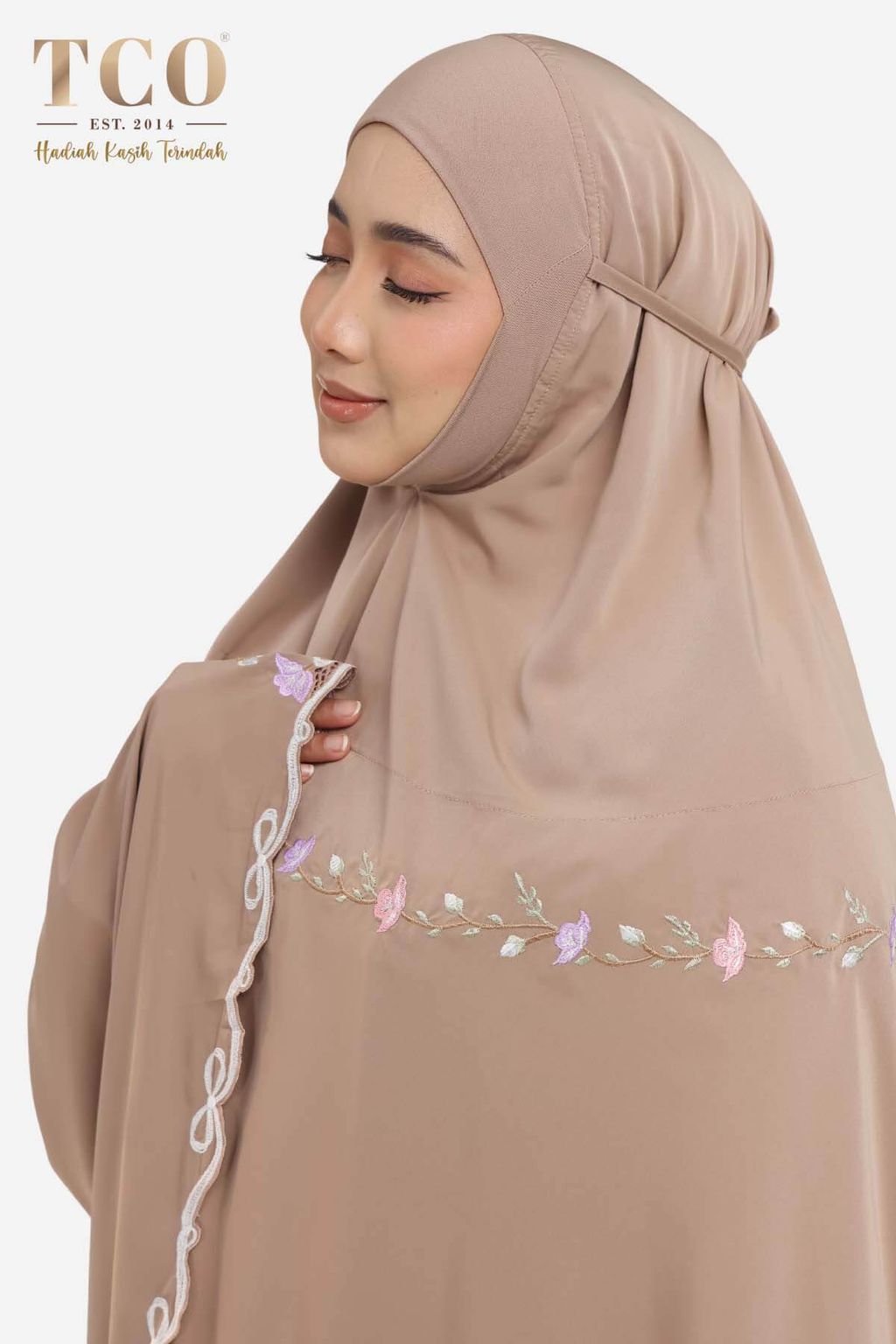02_Telekung TCO Blossom Luxe Coco Mocha