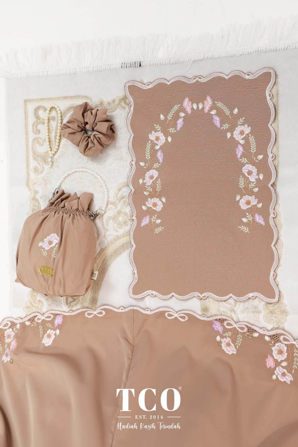 07_Telekung TCO Blossom Luxe Coco Mocha