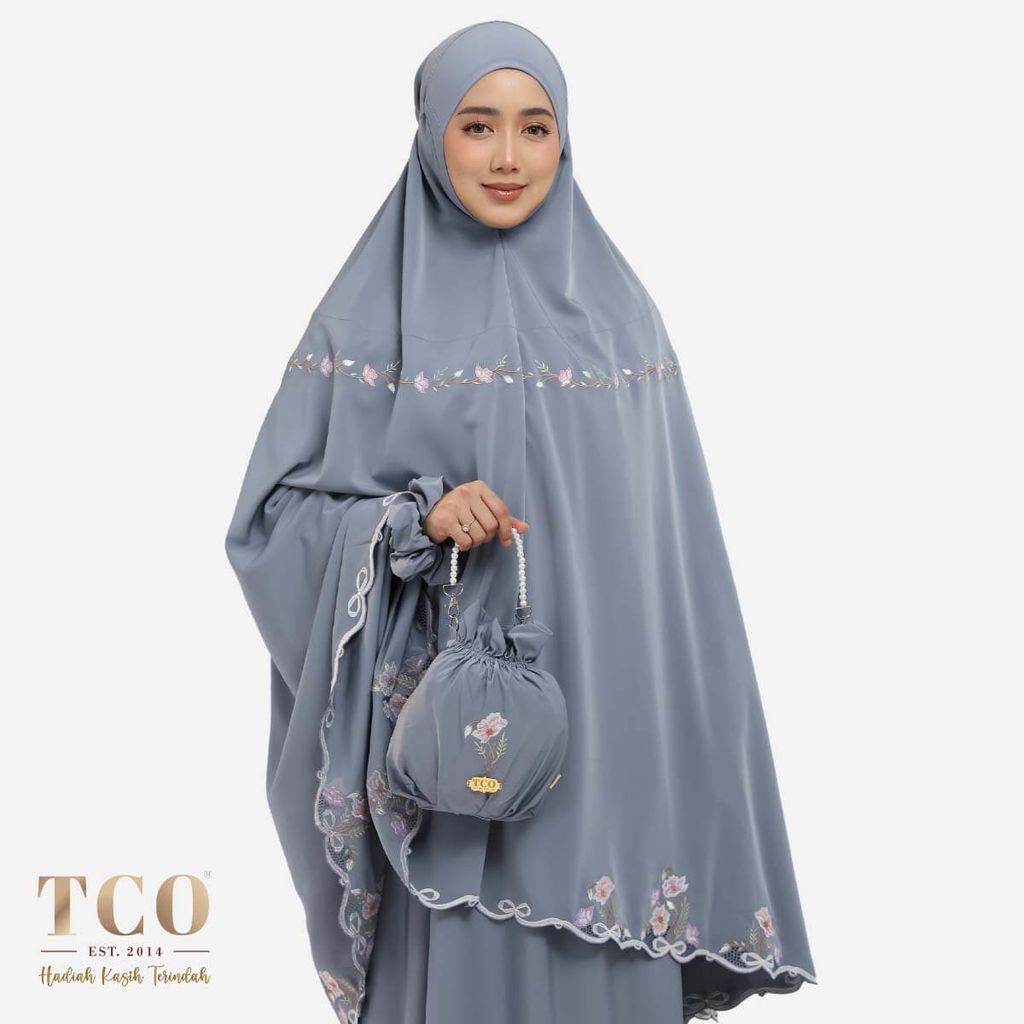 01_Telekung TCO Blossom Luxe Icy Gray