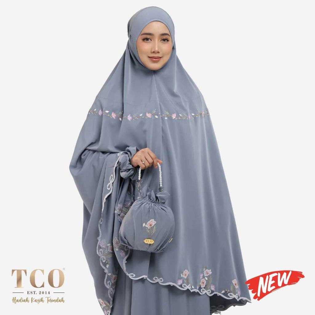 01_Telekung TCO Blossom Luxe Icy Gray New