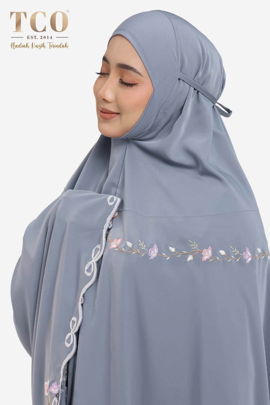 02_Telekung TCO Blossom Luxe Icy Gray