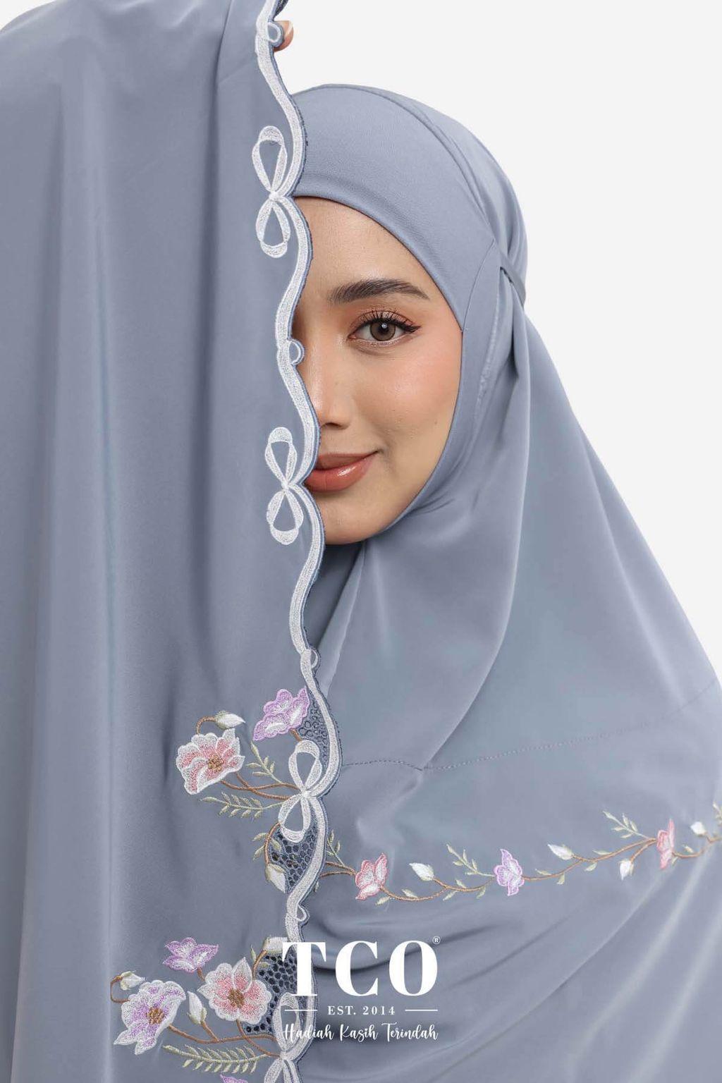05_Telekung TCO Blossom Luxe Icy Gray