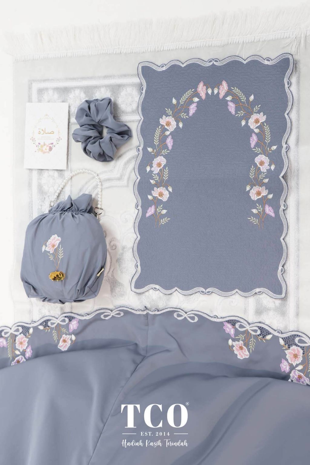07_Telekung TCO Blossom Luxe Icy Gray