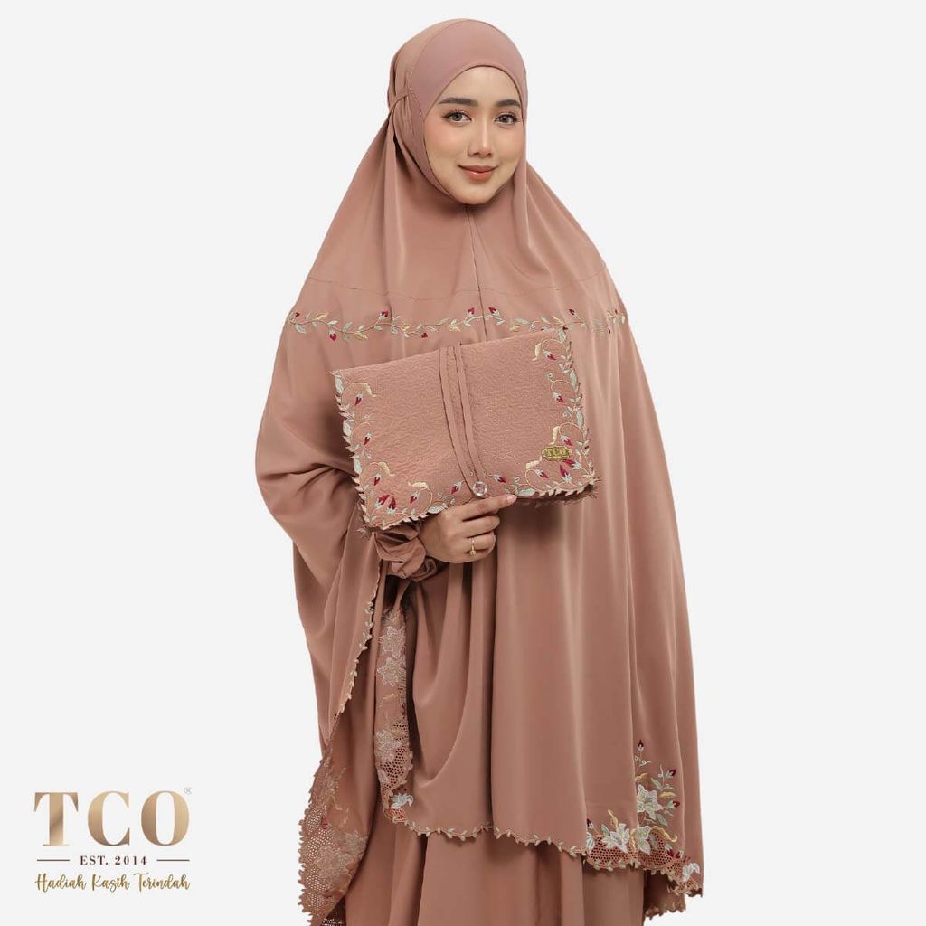01_Telekung TCO Lily Luxe Burnt Brick