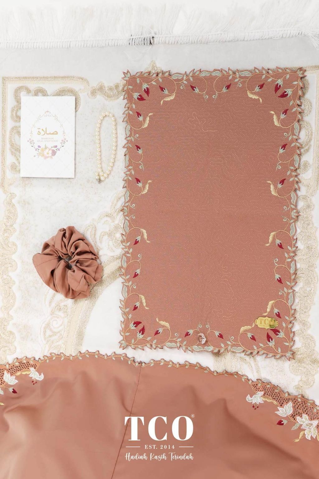 07_Telekung TCO Lily Luxe Burnt Brick