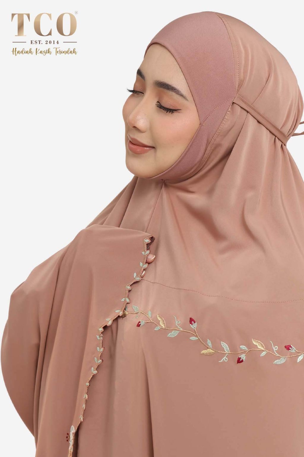 02_Telekung TCO Lily Luxe Burnt Brick