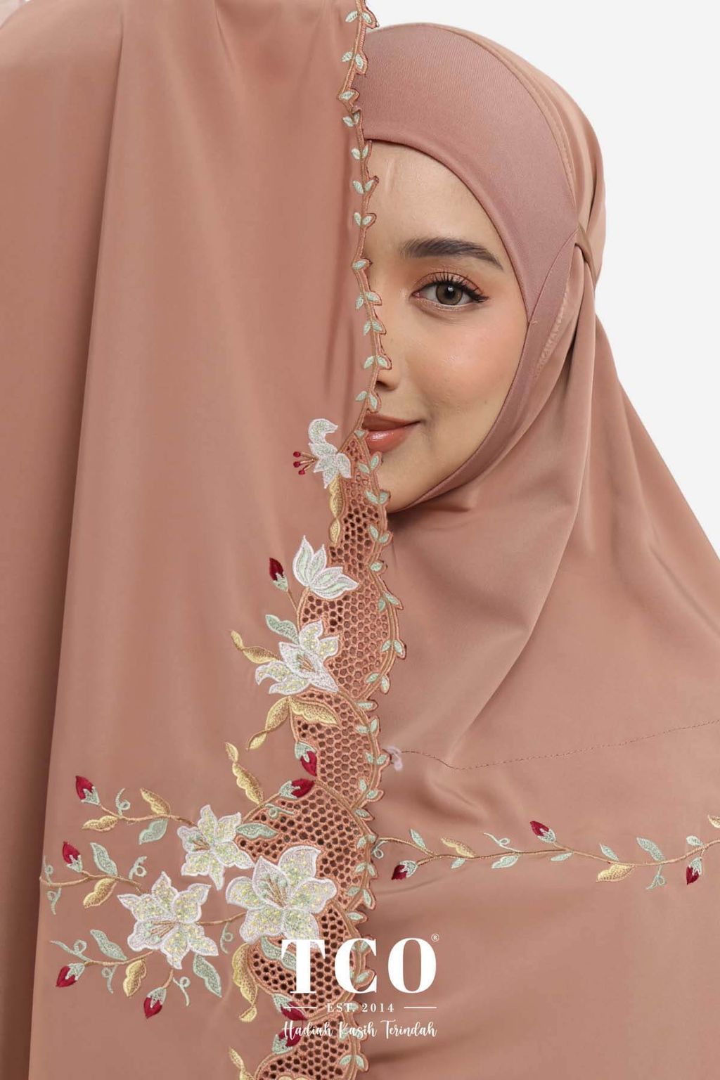 05_Telekung TCO Lily Luxe Burnt Brick