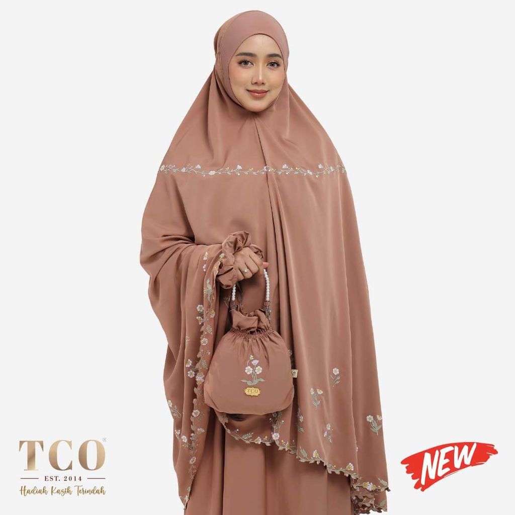 01_Telekung TCO Daisy Luxe Burnt Brick New