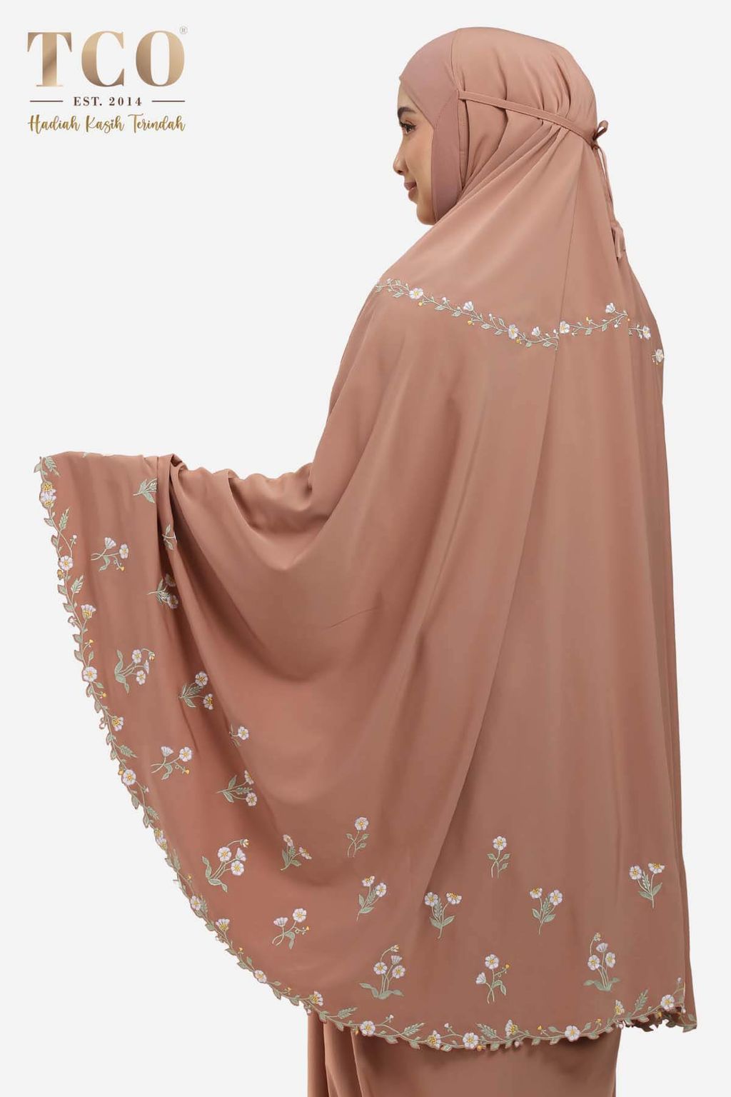 03_Telekung TCO Daisy Luxe Burnt Brick