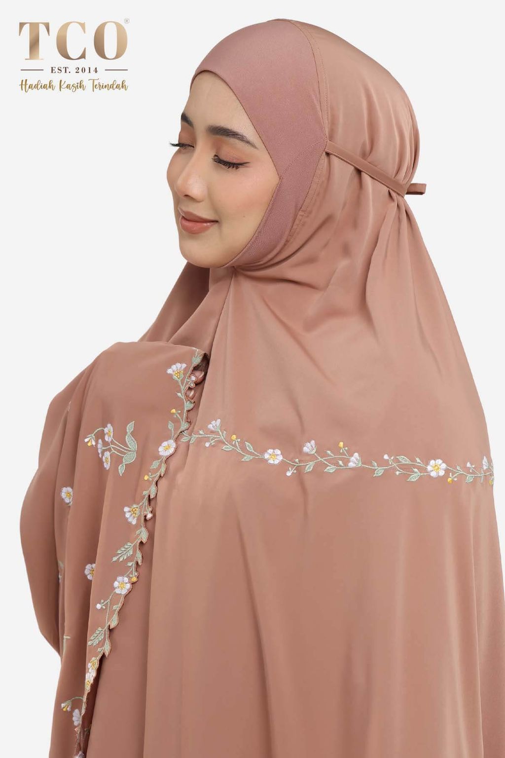02_Telekung TCO Daisy Luxe Burnt Brick