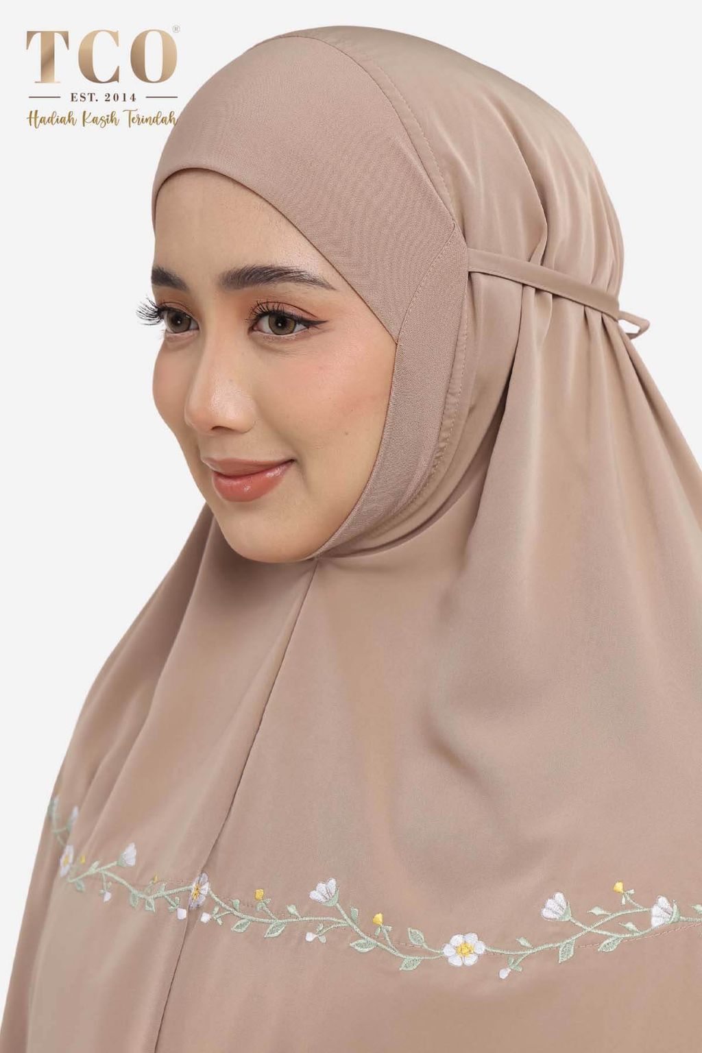 04_Telekung TCO Daisy Luxe Coco Mocha