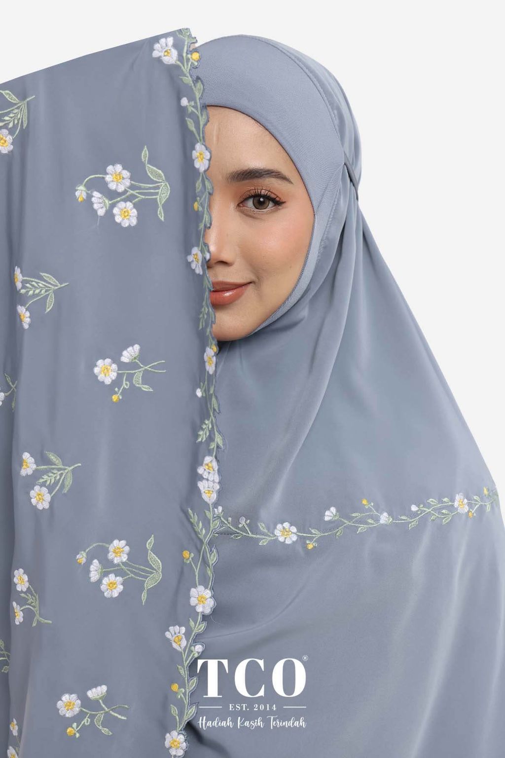05_Telekung TCO Daisy Luxe Icy Gray