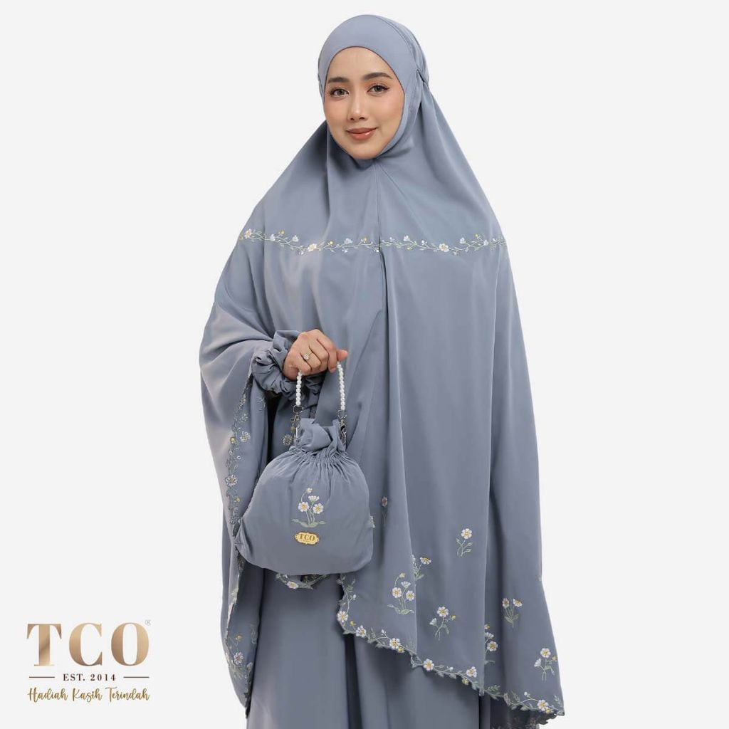 01_Telekung TCO Daisy Luxe Icy Gray