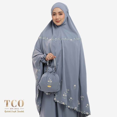 01_Telekung TCO Daisy Luxe Icy Gray