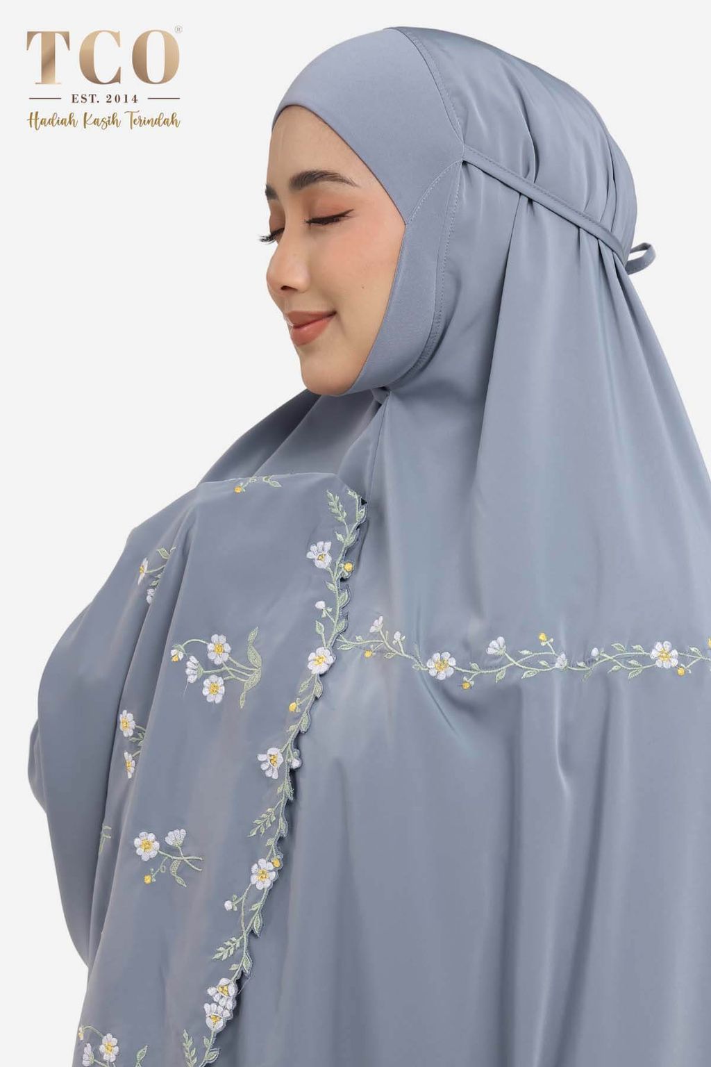 02_Telekung TCO Daisy Luxe Icy Gray