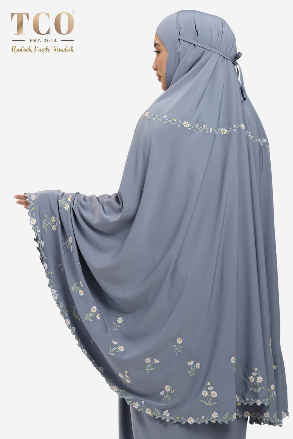 03_Telekung TCO Daisy Luxe Icy Gray