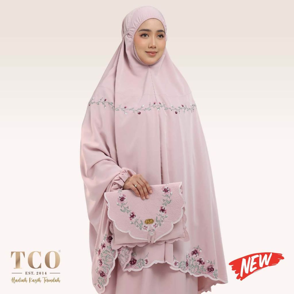 01_Telekung TCO Mekar Luxe Dusty Rose New