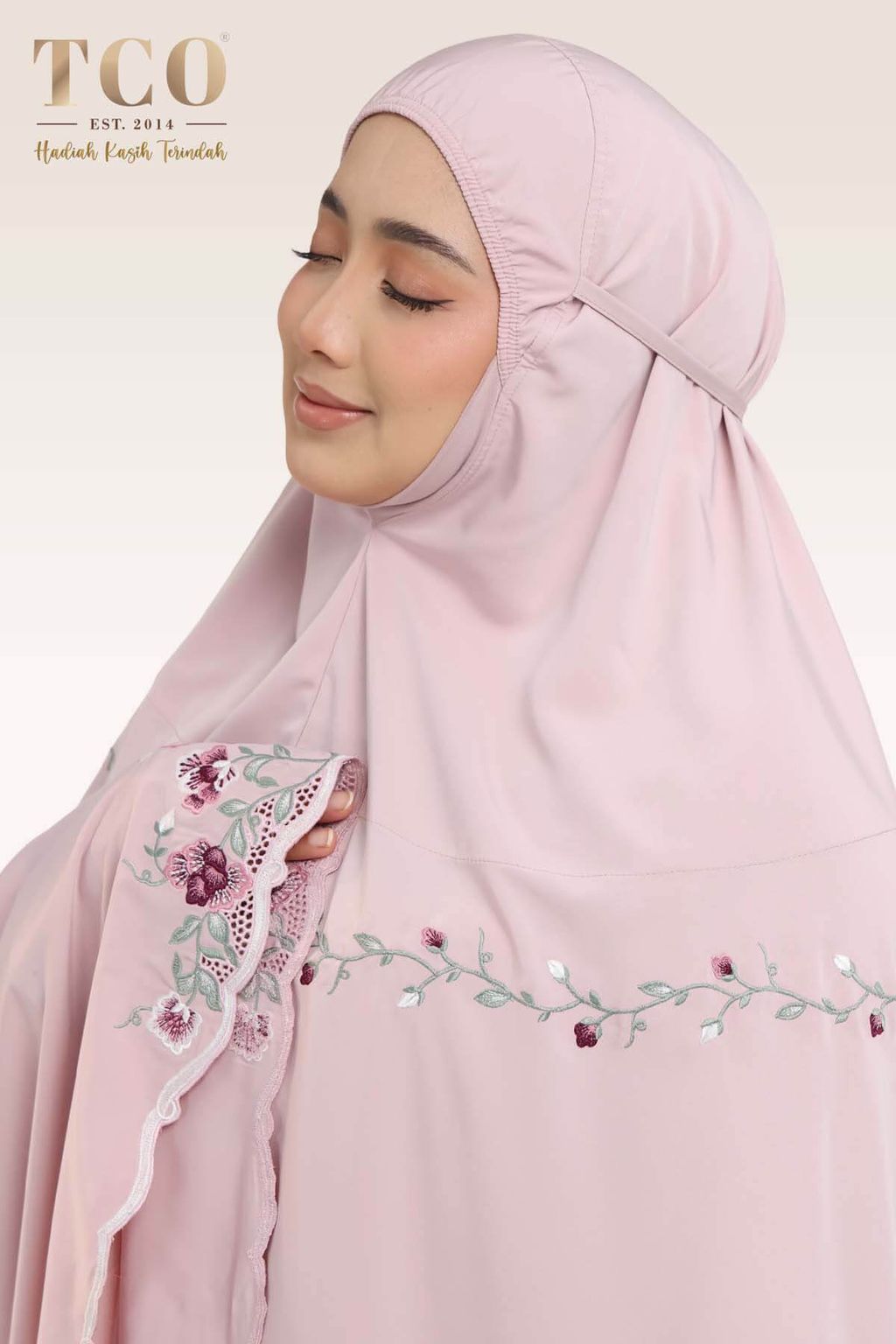 02_Telekung TCO Mekar Luxe Dusty Rose