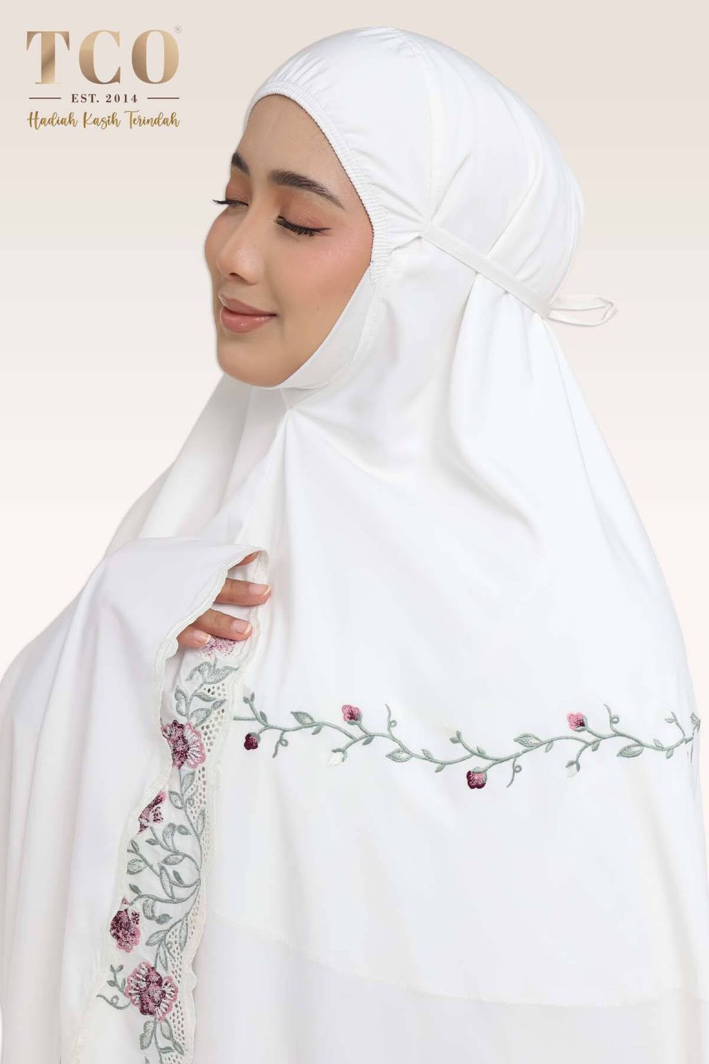 02_Telekung TCO Mekar Luxe Off White