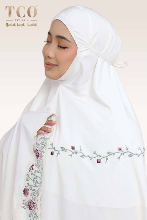 02_Telekung TCO Mekar Luxe Off White