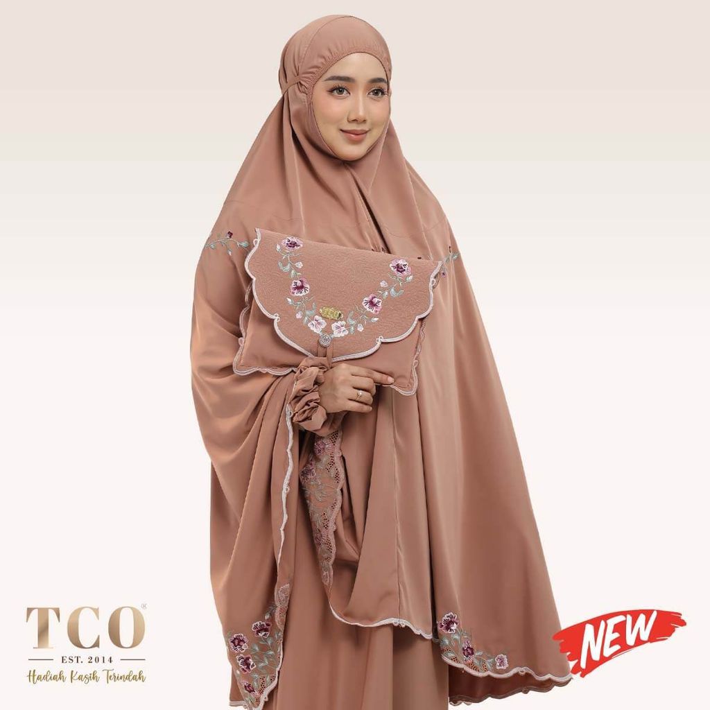 01_Telekung TCO Mekar Luxe Burnt Brick New